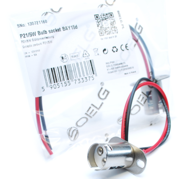 Gniazdo P21/5W 1157 metalowe przykręcane z przewodami